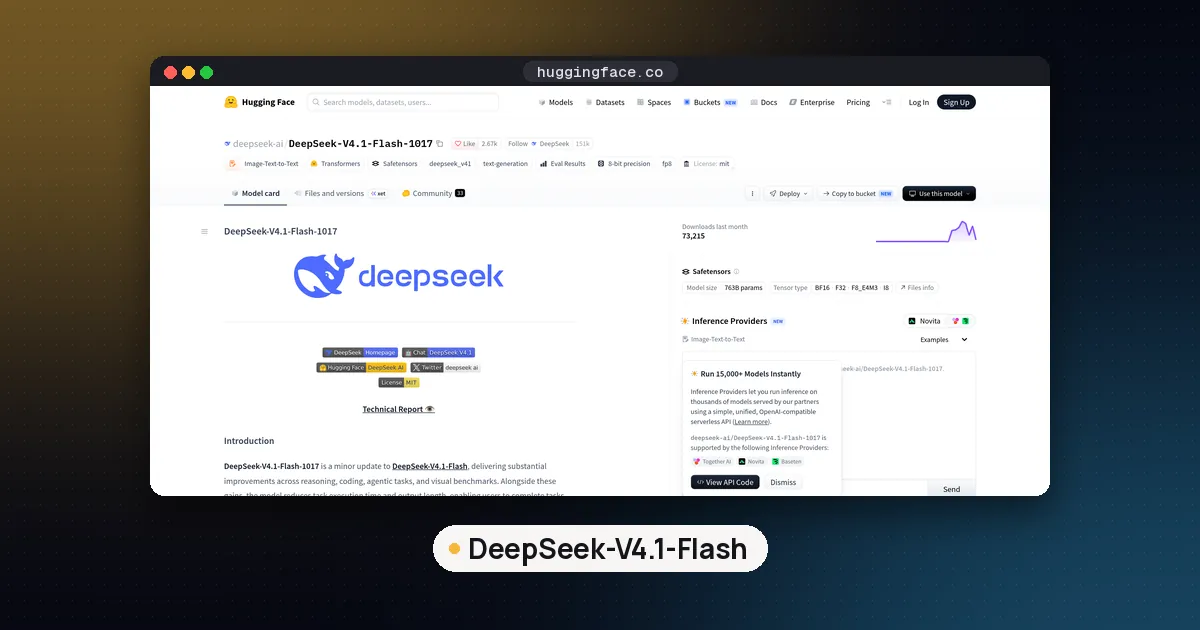Screenshots of DeepSeek-V4.1-Flash