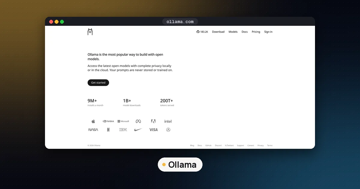 Screenshots of Ollama